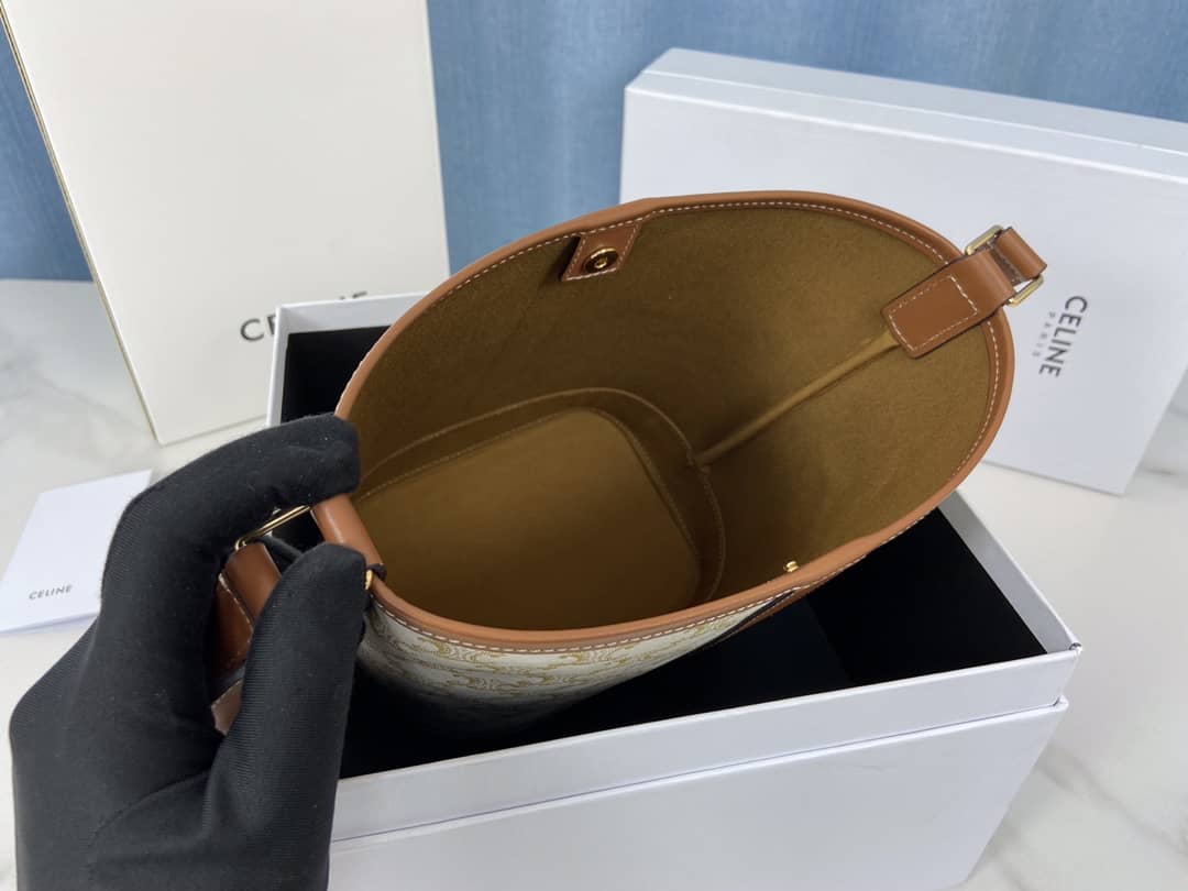 Ce1i*e Triomphe Bag Dupe Canvas Replica Bucket Bag