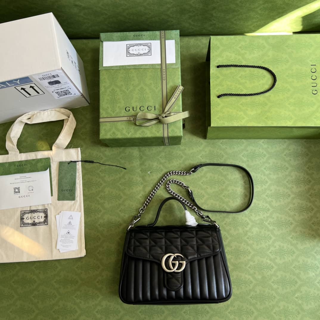 Gvc*1 Marmont Dupe GG Small Top Handle Bag Replica 498110