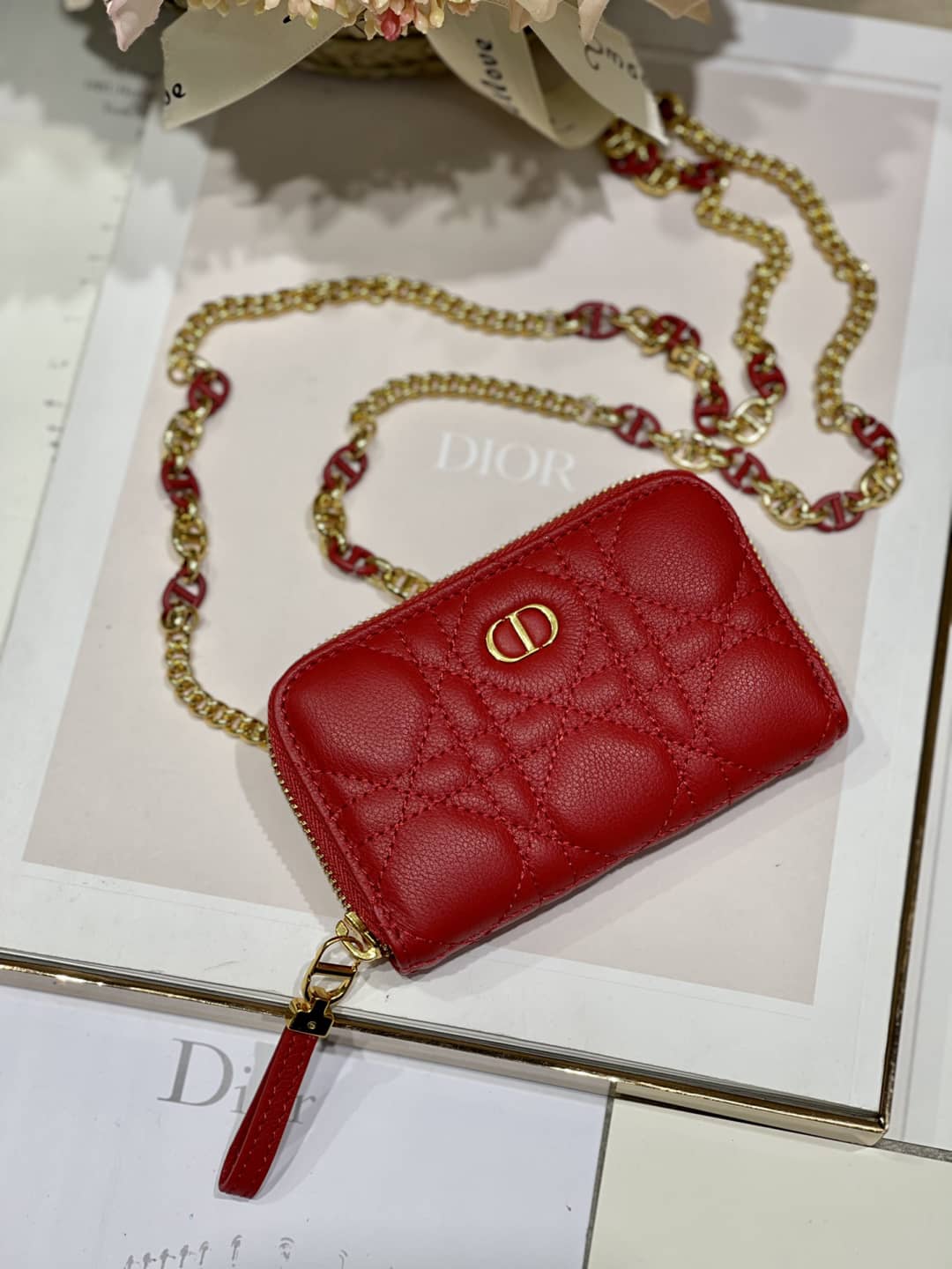 Top Chr1st1an D10r Replica Zipper Wallet
