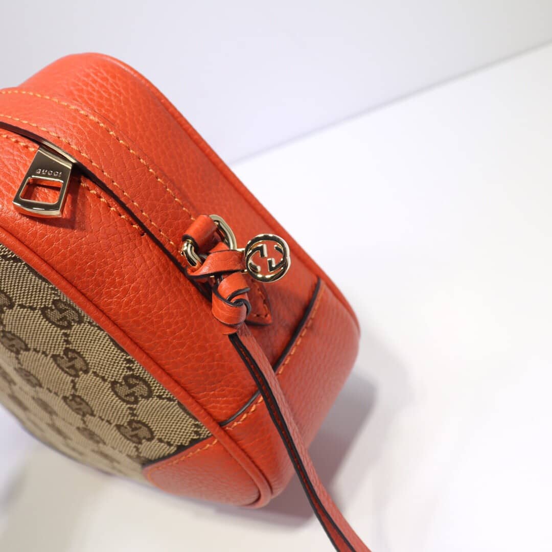 Gvc*1 GG Canvas Messenger Bag Replica Orange 449172