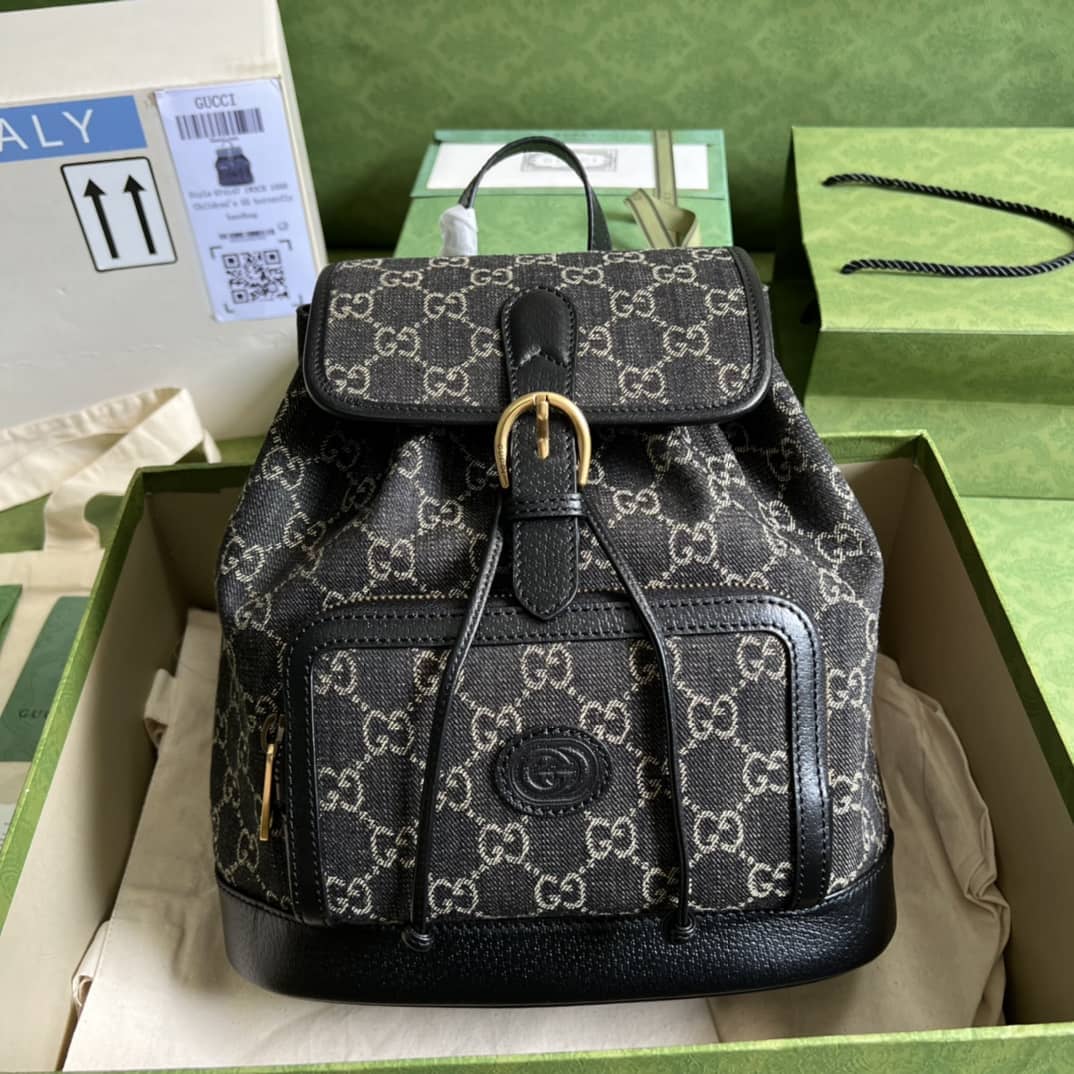 Gvc*1 Backpack With Interlocking G Black 674147 Replica
