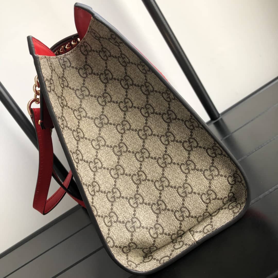 Gvc*1 Padlock Medium GG Svp*me Shoulder Bag Replica Brown Red 479197