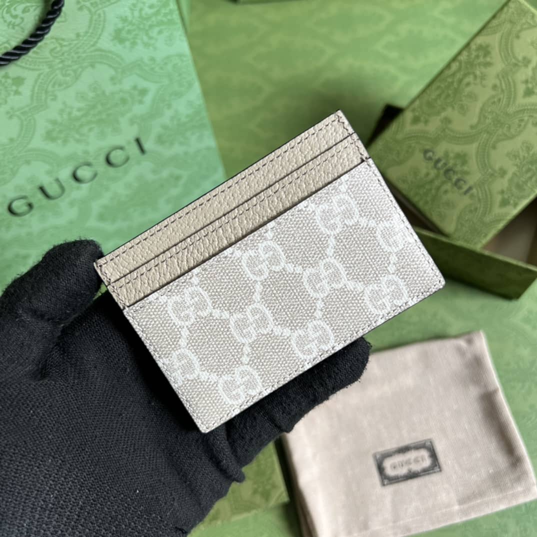 Gvc*1 GG Ophidia Card Case Svp*me Beige White 523159 Replica Wallet