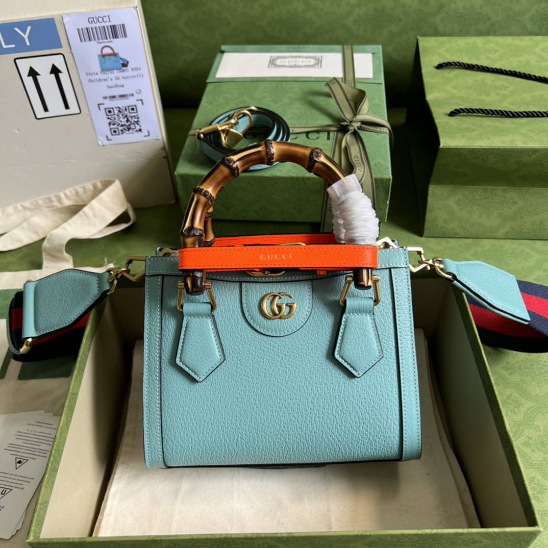 Gvc*1 Diana Mini Tote Blue 702732 Replica Bag