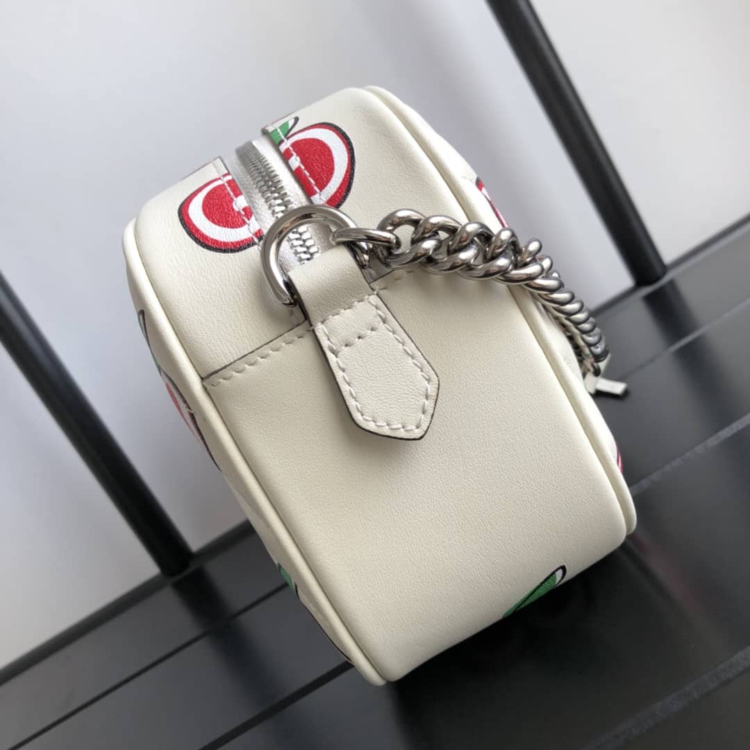 Gvc*1 GG Marmont Small Shoulder Handbag Camera Bag Replica White 447632
