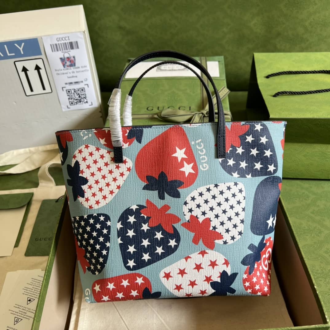 Gvc*1 Children Strawberry Star Print Tote 410812 Replica Bag