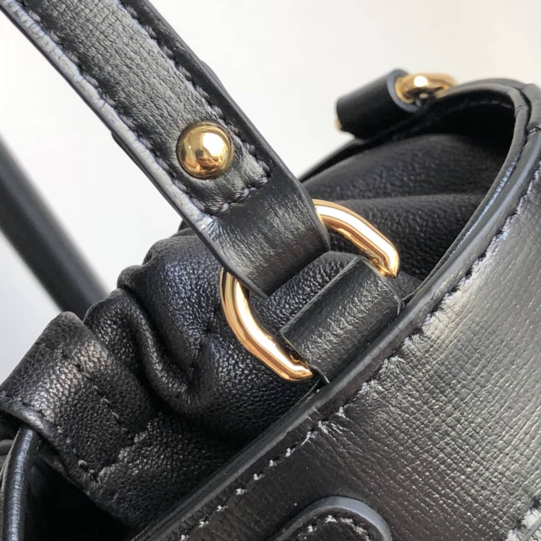 Gvc*1 Horsebit 1955 Small Bucket Bag Replica Black 637115