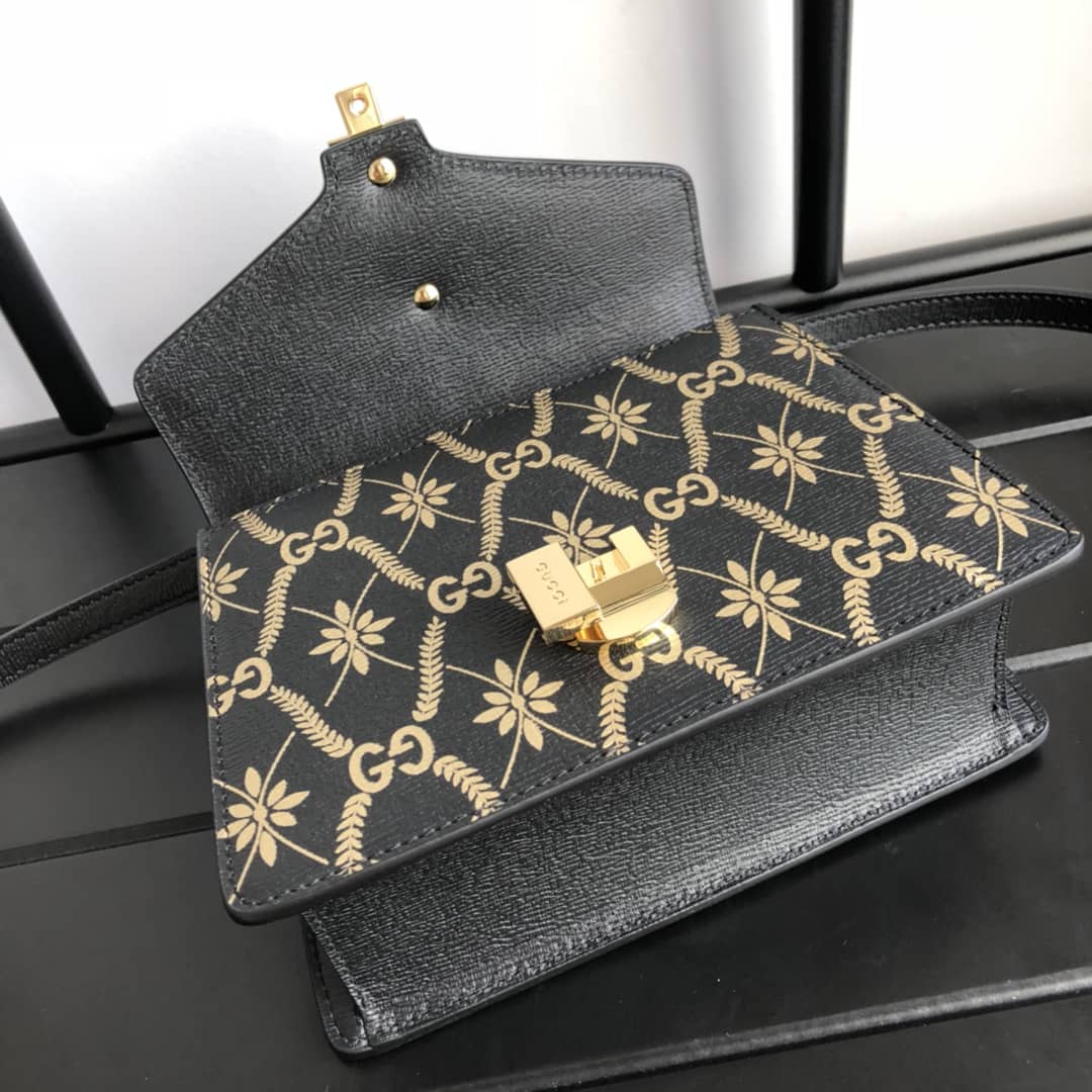 Gvc*1 Sylvie Leather Mini Shoulder Bag Replica White Black 470270
