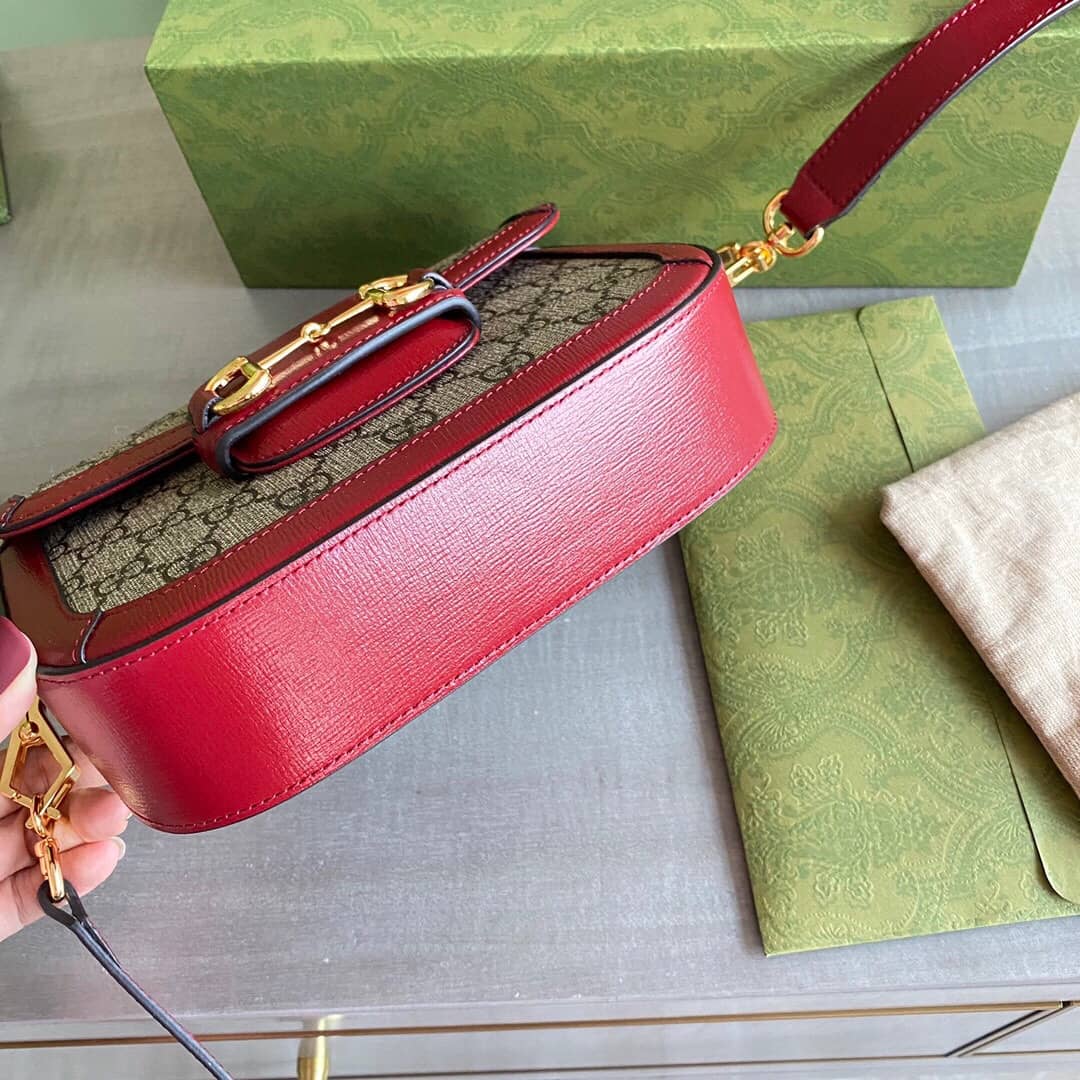 Gvc*1 Horsebit 1955 Mini Bag Replica Red 658574