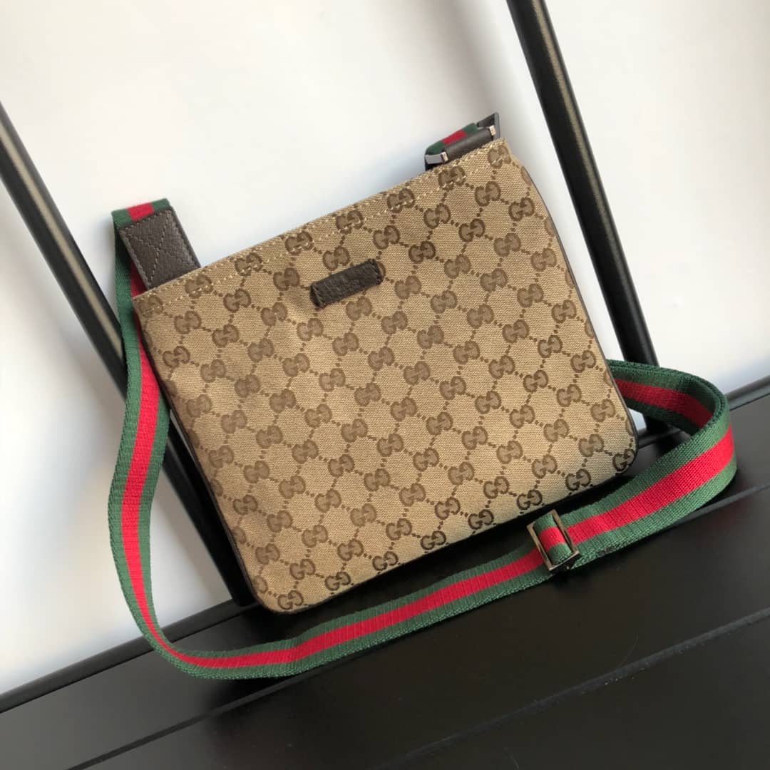 Gvc*1 GG Monogram Canvas Web Small Messenger Bag Replica 146309