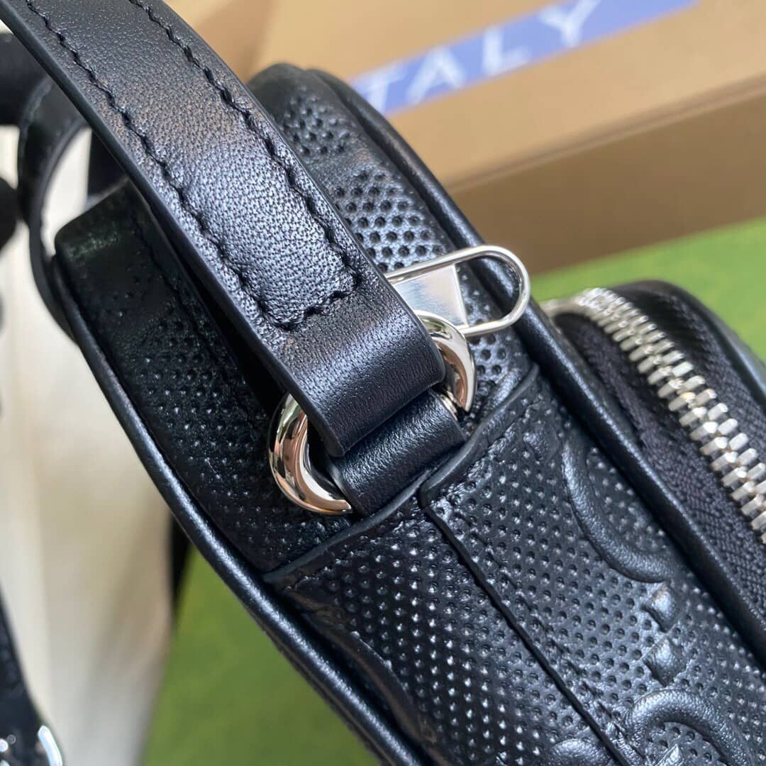 Gvc*1 GG Embossed Mini Bag Replica Black 658553