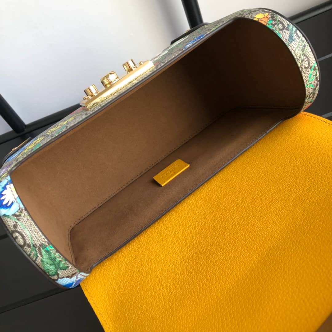 Gvc*1 Padlock GG Small Bamboo Shoulder Bag Replica Yellow 603221