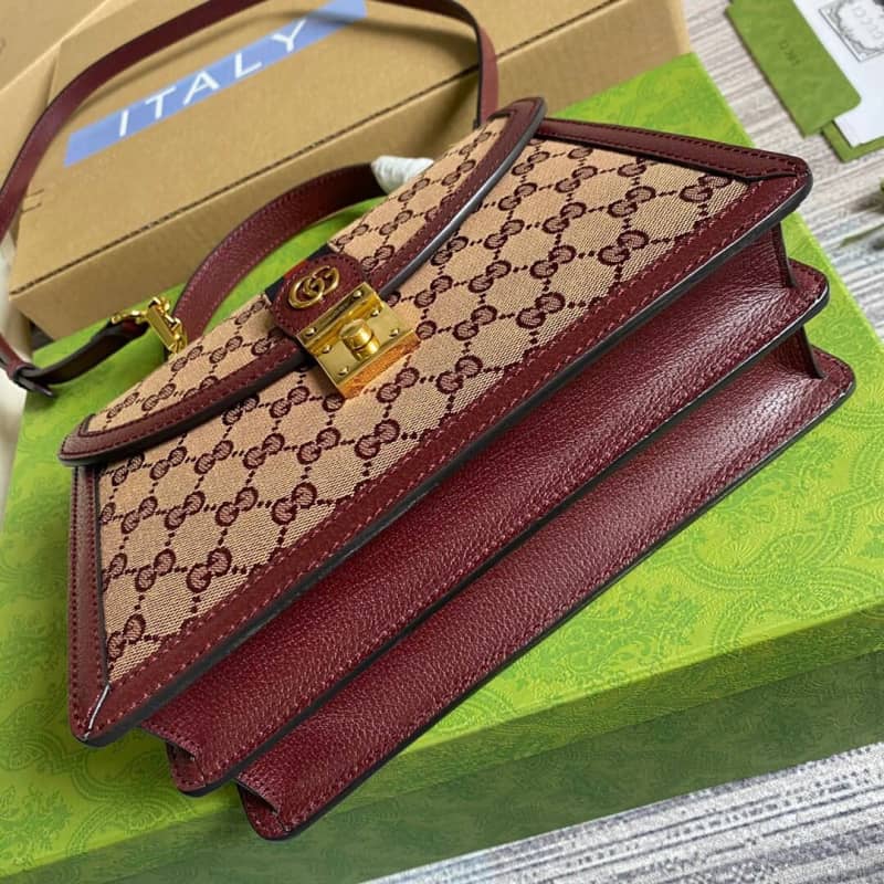 Gvc*1 Ophidia Small Top Handle Bag Replica Red 651055