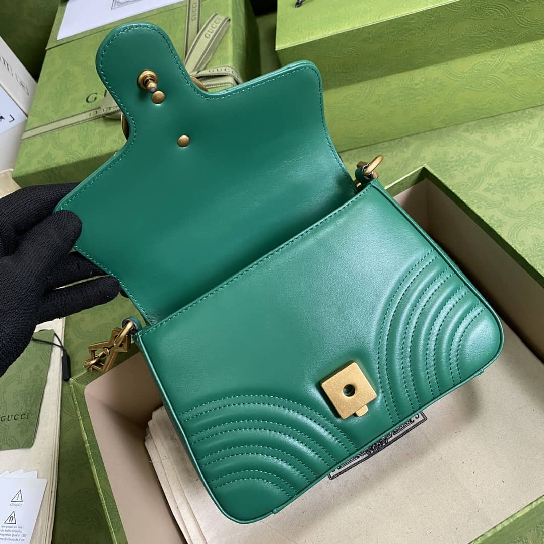 Gvc*1 GG Marmont Mini Leather Top Handle Crossbody Bag 547260 Replica