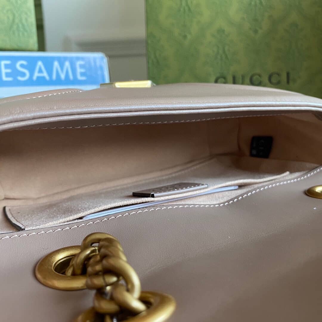 Gvc*1 GG Marmont Mini Matelasse Shoulder Bag Replica Khaki 446744