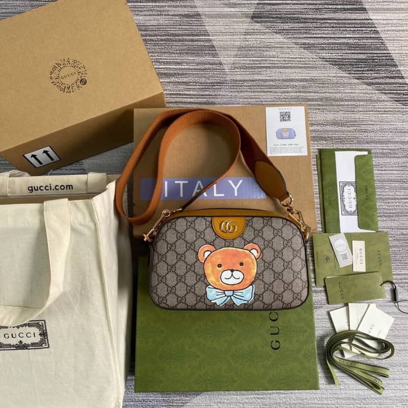 Gvc*1 Svp*me Canvas Camera Bag Replica Yellow 574886