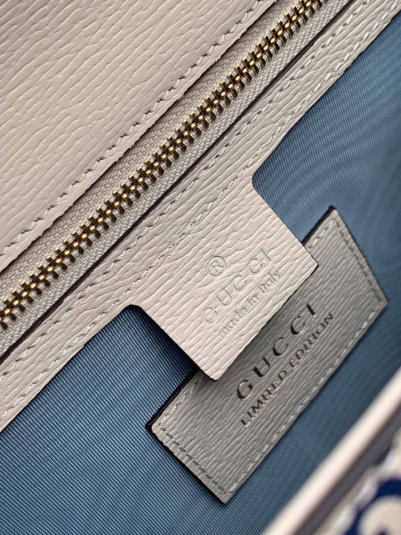 Gvc*1 Sylvie Small Leather Shoulder Bag Replica White Blue 524405