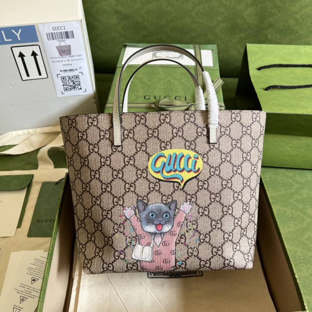 Gvc*1 Children Cat Print Tote 410812 Replica Bag