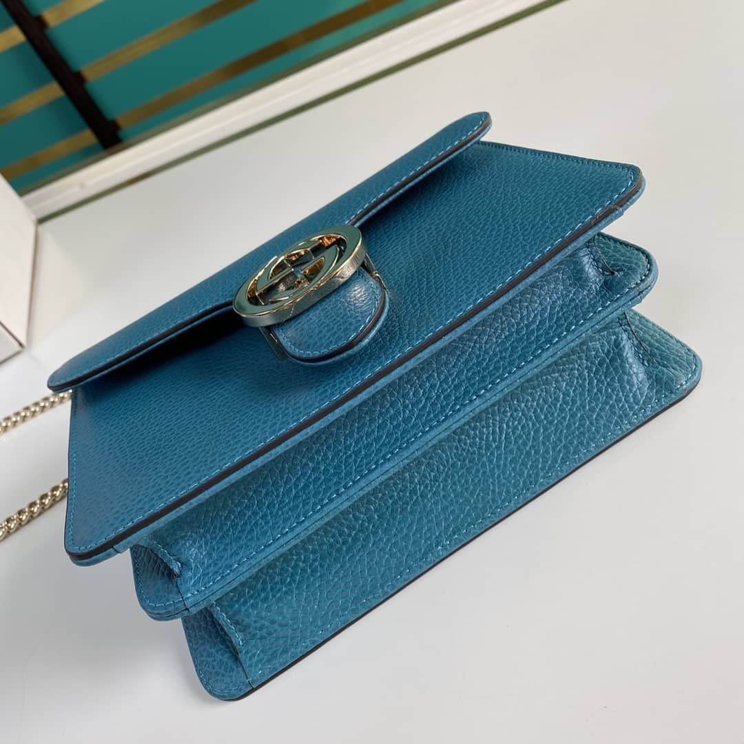 Gvc*1 Interlocking Leather Chain Crossbody Bag Replica 510304