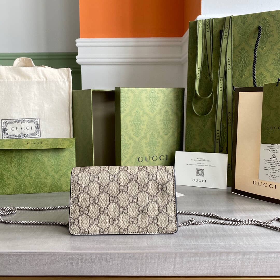 Gvc*1 Dionysus GG Svp*me S*per Mini Bag Replica Gray Black 476432