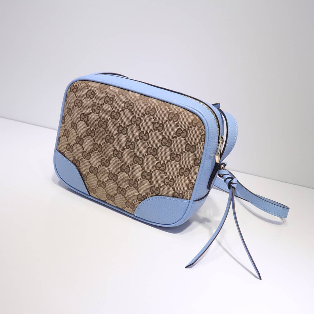Gvc*1 GG Canvas Messenger Bag Replica Blue 449172