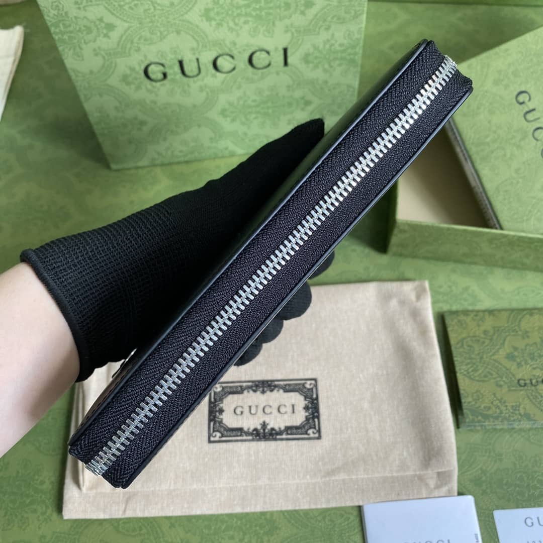 Gvc*1 GG Marmont Leather Zip Around Wallet Replica 428736