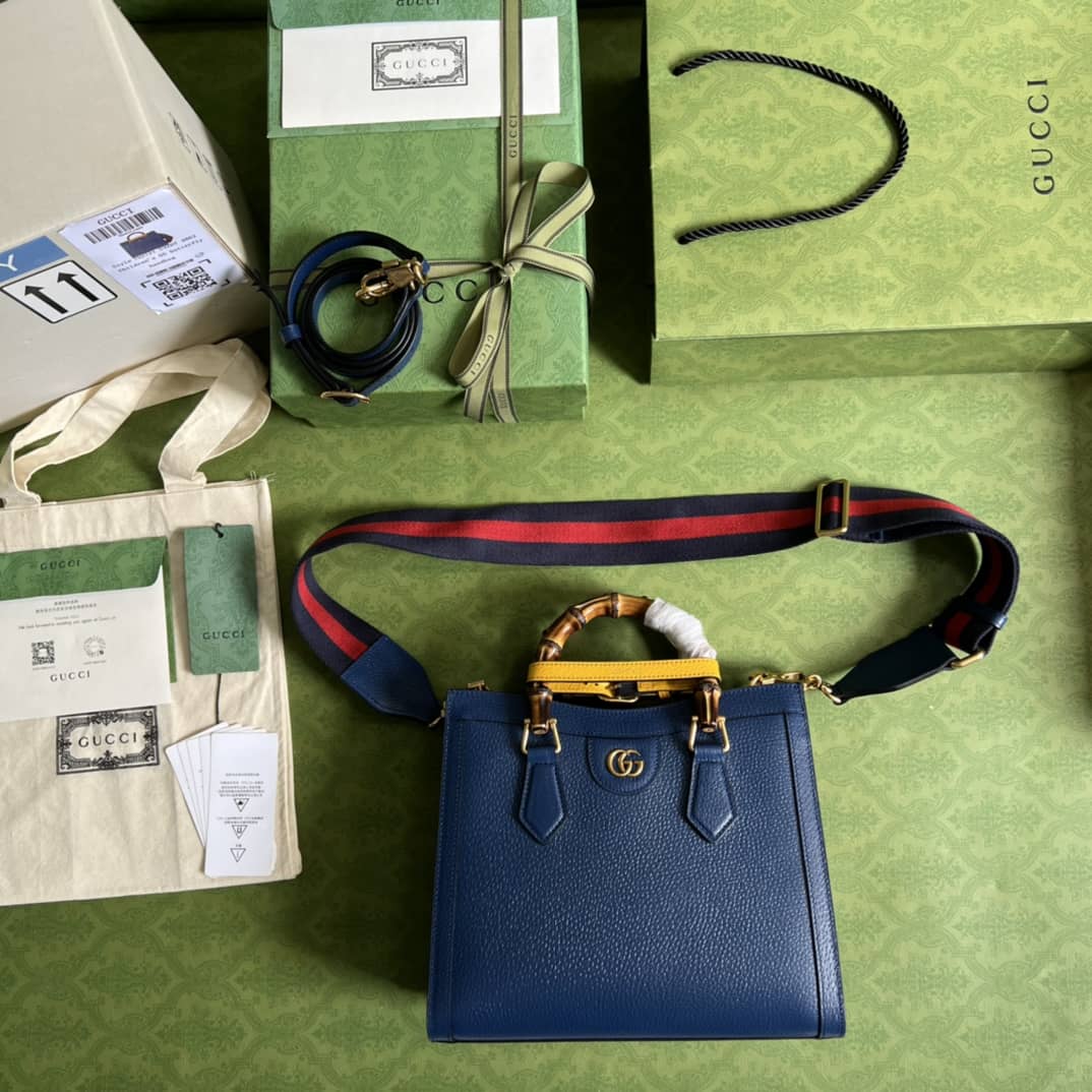 Gvc*1 Diana Small Tote Blue 702721 Replica Bag