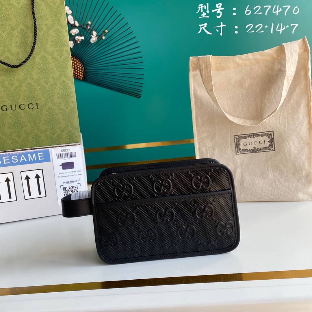 Gvc*1 GG Embossed Cosmetic Case Replica 627470