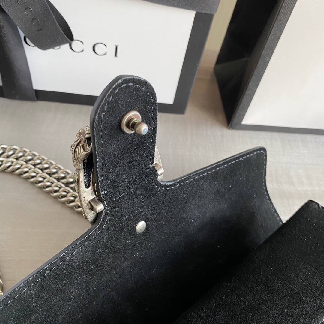 Gvc*1 GG Dionysus Small Shoulder Bag Replica Black 499623