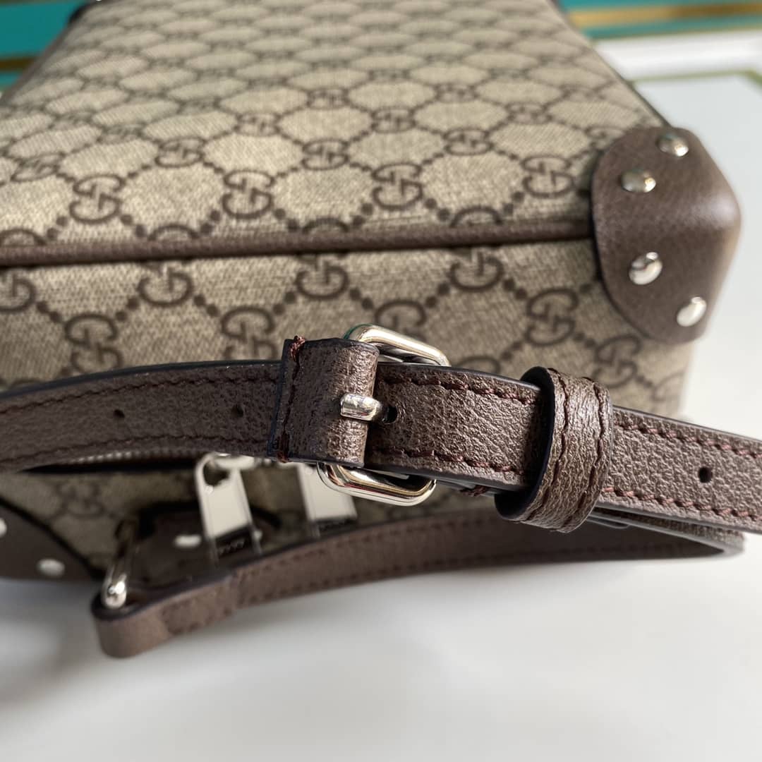 Gvc*1 Svp*me GG Leather Square Shoulder Bag Replica 626363