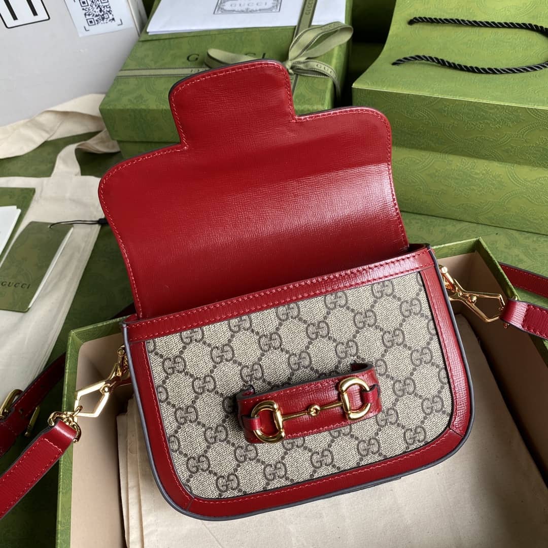 Gvc*1 1955 Horsebit Svp*me GG Canvas Mini Shoulder Bag Replica 658574