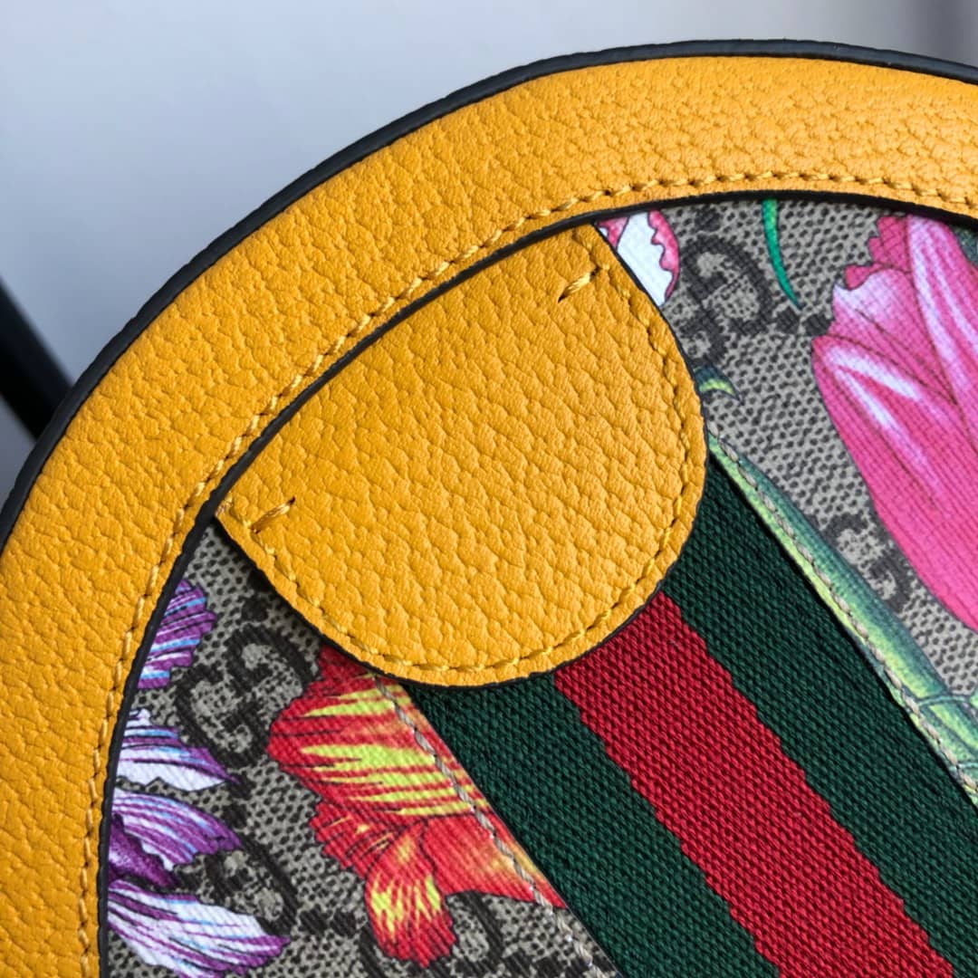 Gvc*1 Ophidia GG Flora Mini Replica Backpack Yellow 598661