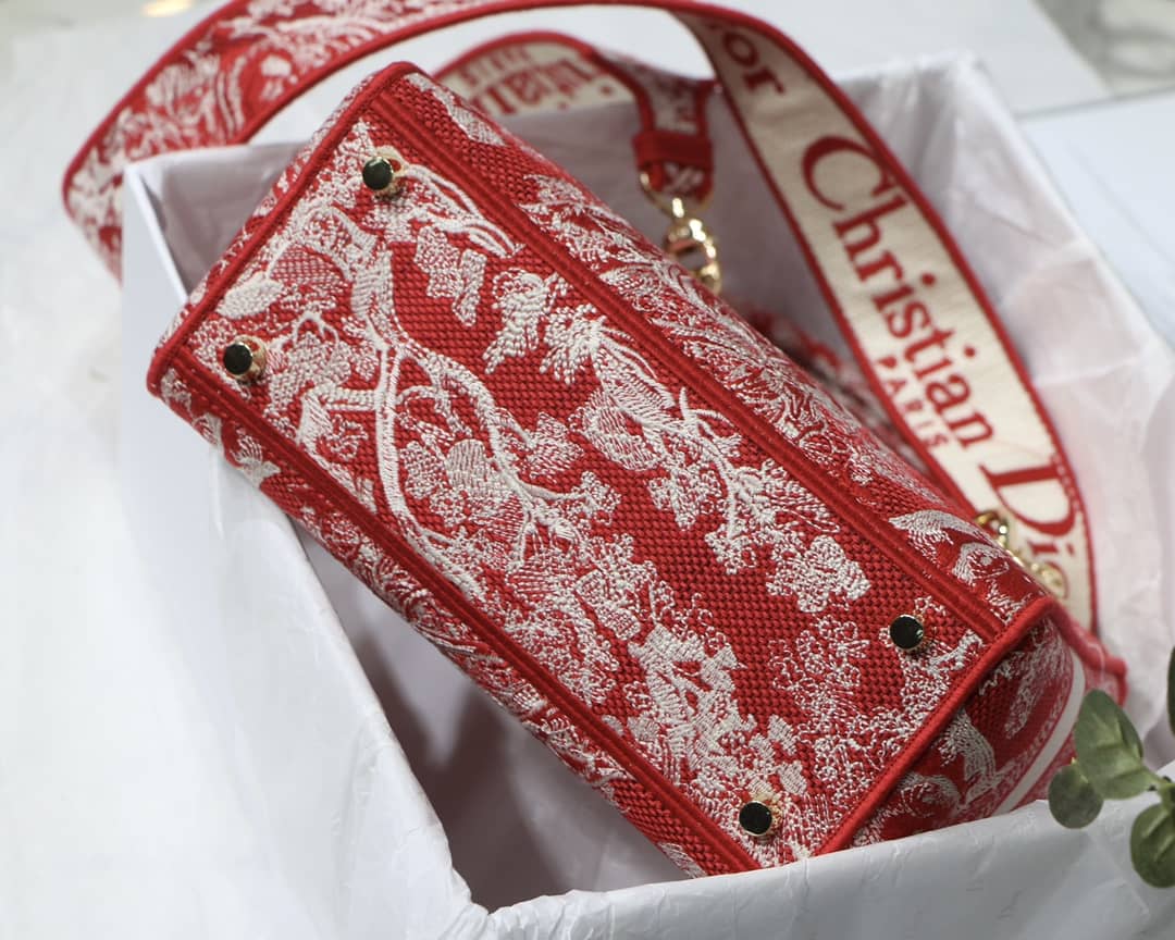 Lady D10r Dupe 24CM Paisley Embroidery Lady D-Lite Bag