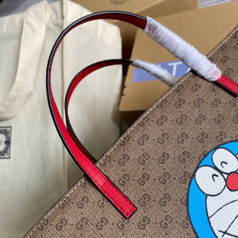 Gvc*1 Children GG Svp*me Canvas Replica Tote Brown 410812