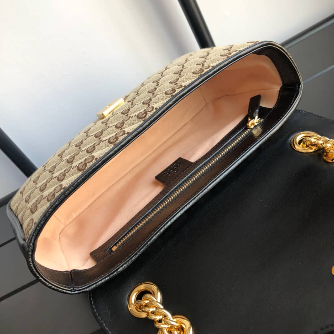 Gvc*1 GG Marmont Matelasse Shoulder Bag Replica Brown 443497