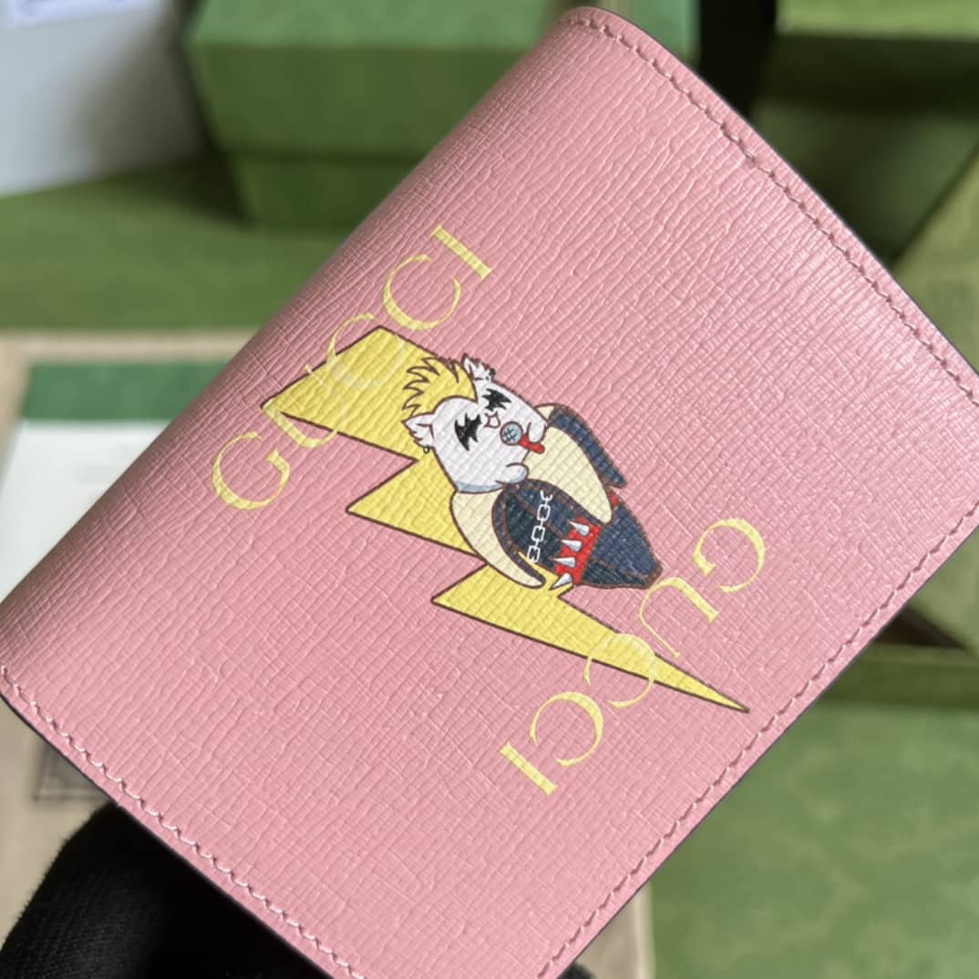 Gvc*1 Star Bananya Print Card Case Pink 701009 Replica Wallet