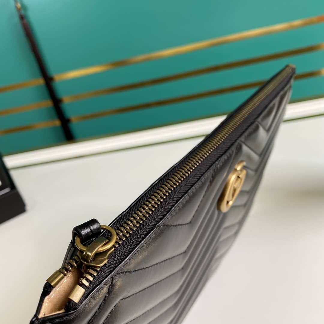 Gvc*1 GG Marmont Leather Clutch Replica 476440