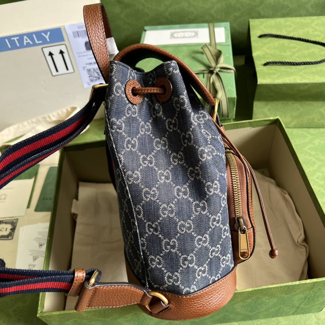 Gvc*1 Backpack With Interlocking G Blue 674147 Replica