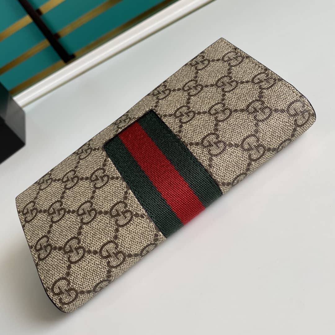 Gvc*1 Bill PVC Leather Long Wallet Replica 408836