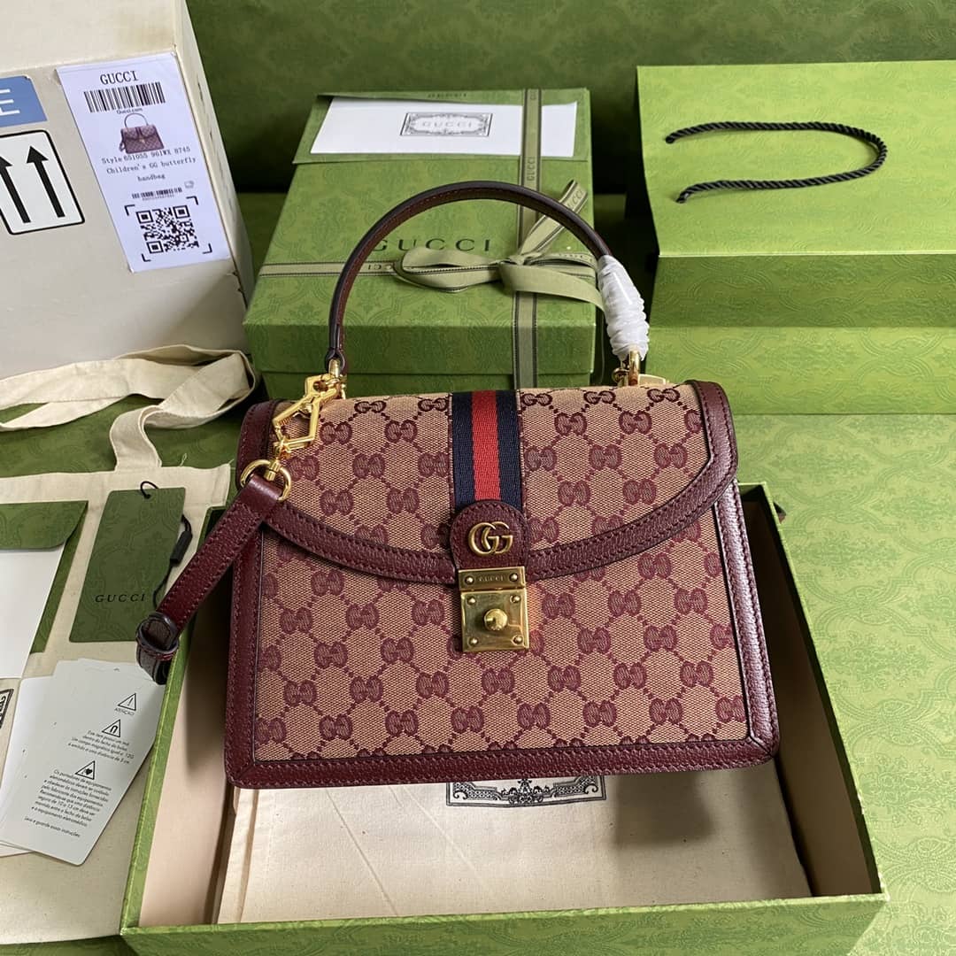 Gvc*1 Ophidia Web Small Top Handle Bag Replica 651055