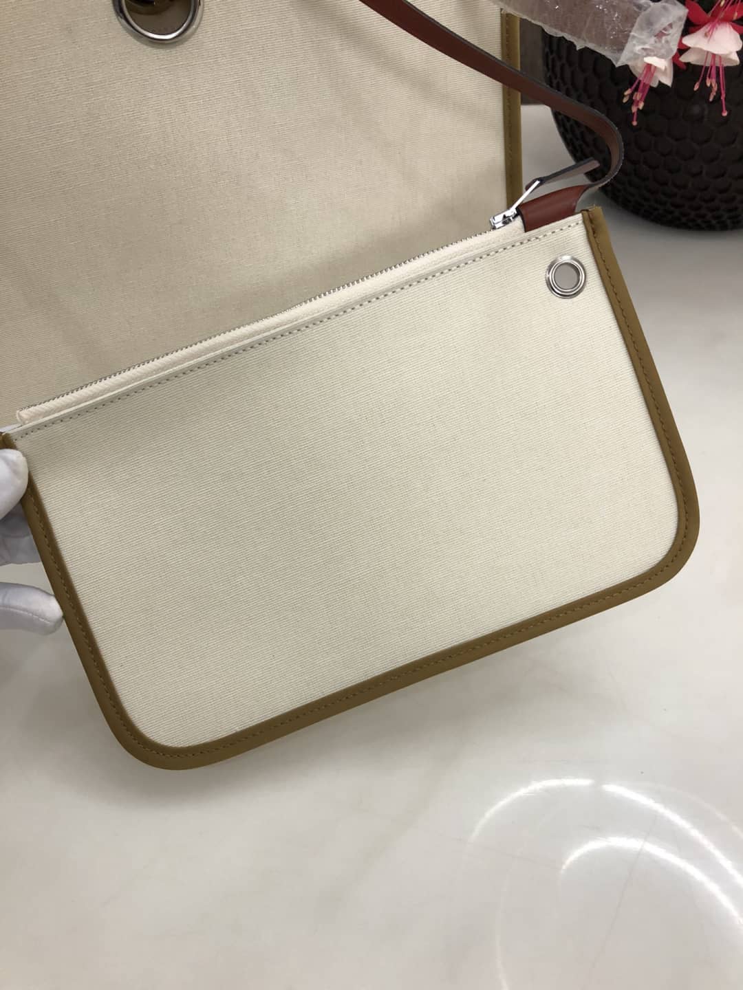 Replica H**me5 Birkin Bag 31 Canvas Leather HerBag