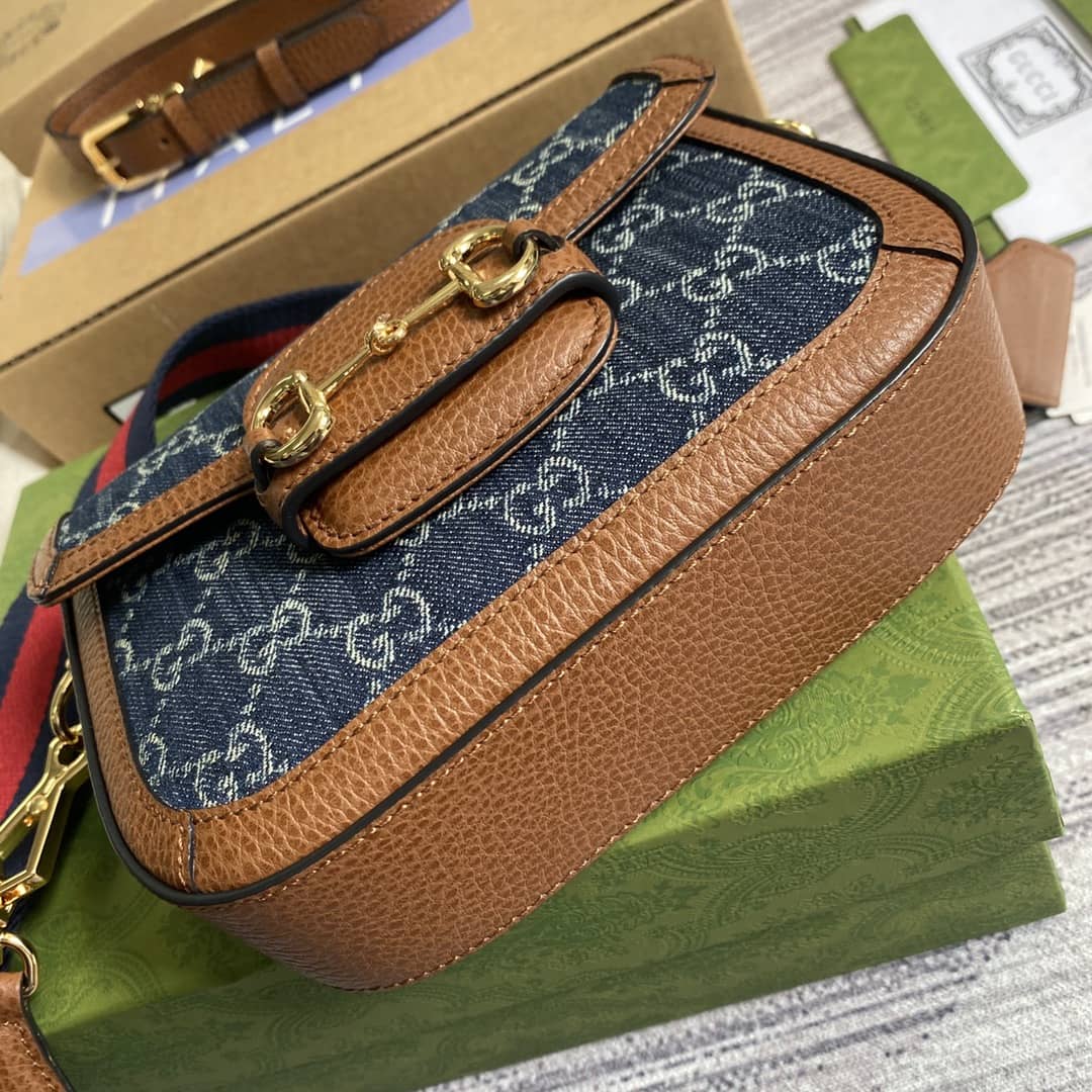 Gvc*1 1955 Horsebit Svp*me GG Canvas Mini Shoulder Bag Replica 658574