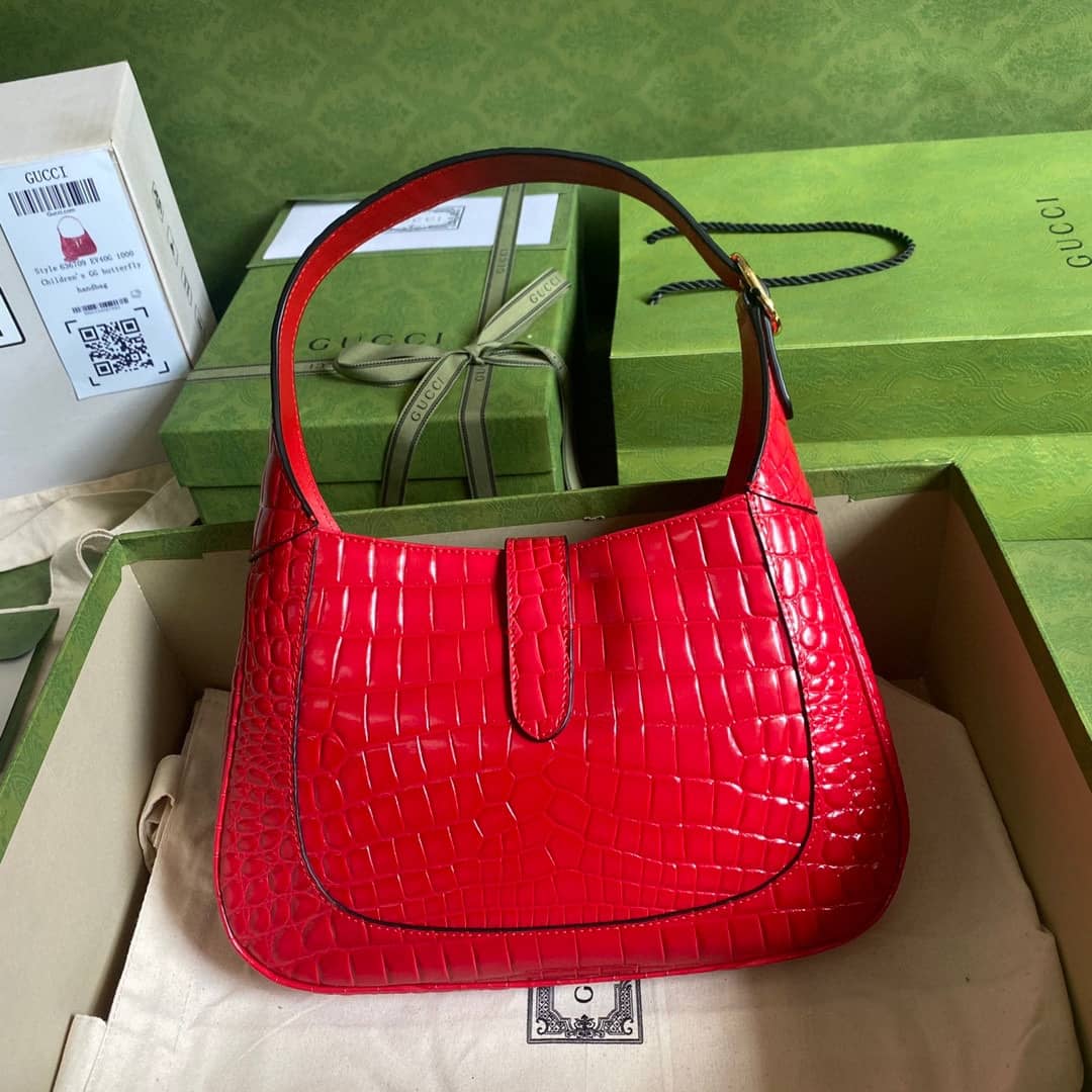 Gvc*1 GG Jackie 1961 Small Hobo Shoulder Bag Replica Red 636709
