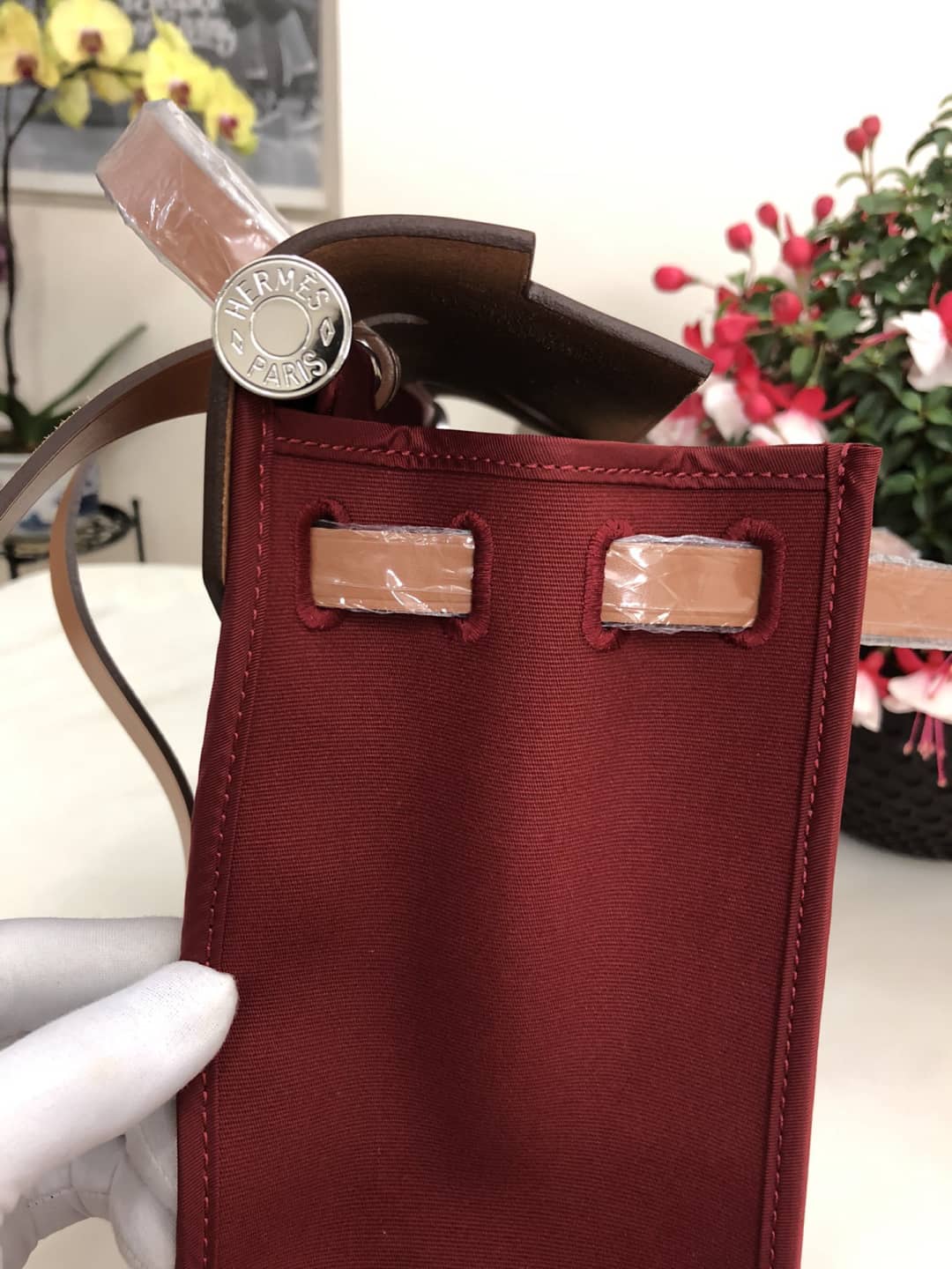 H**me5 Bag Replica 31 Canvas Leather HerBag