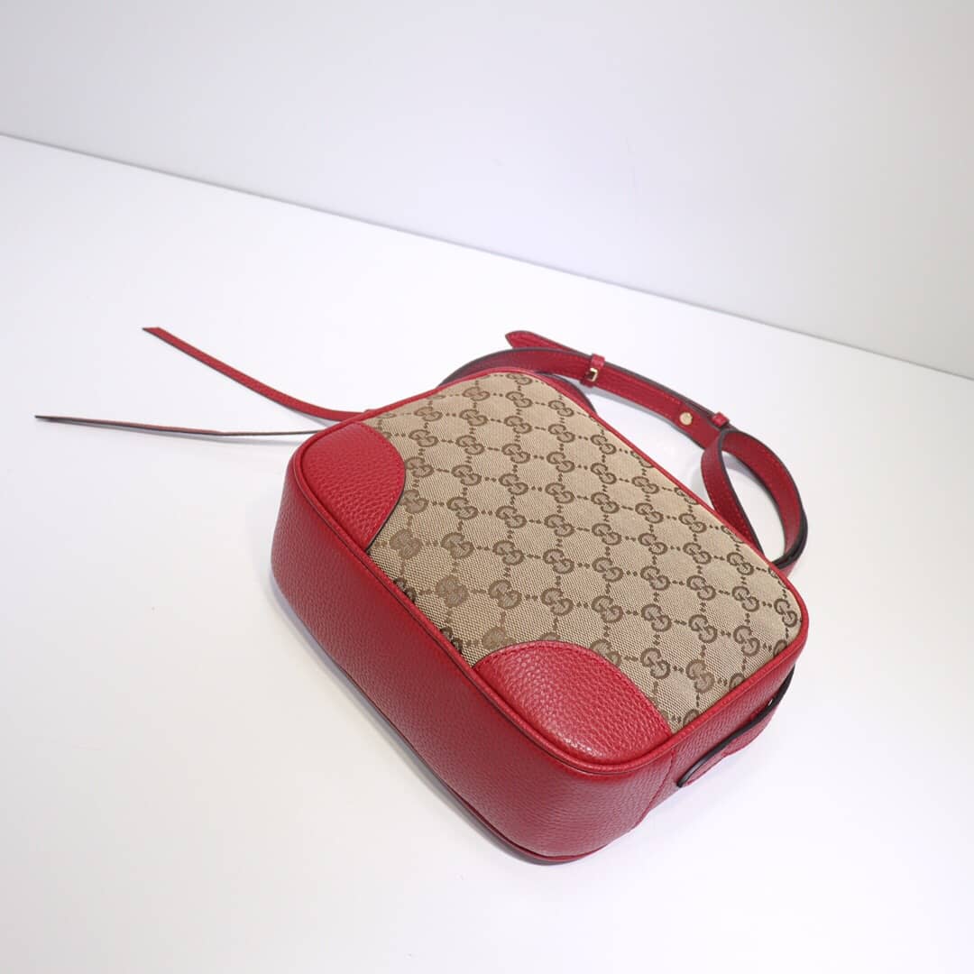 Gvc*1 GG Canvas Messenger Bag Replica Red 449172
