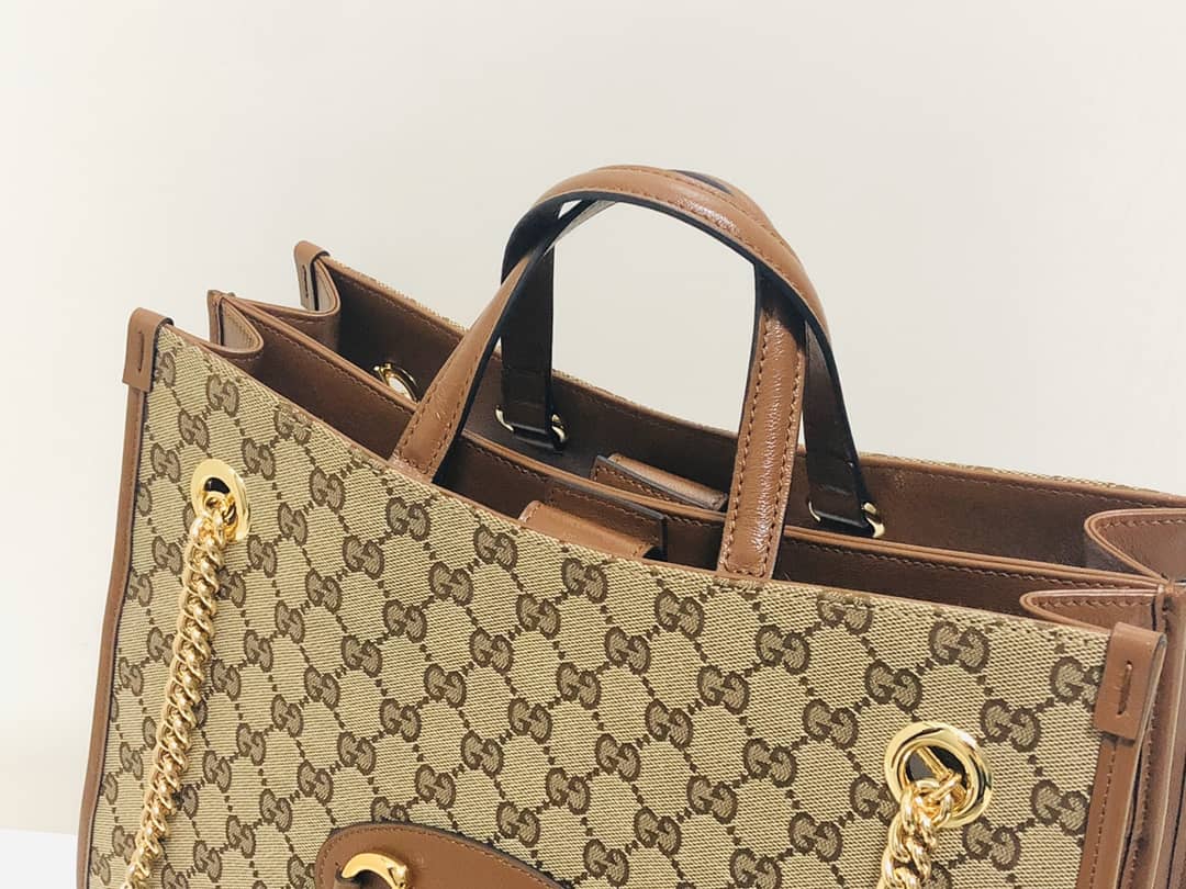 Gvc*1 Horsebit 1955 Leather Tote Replica Brown 621144