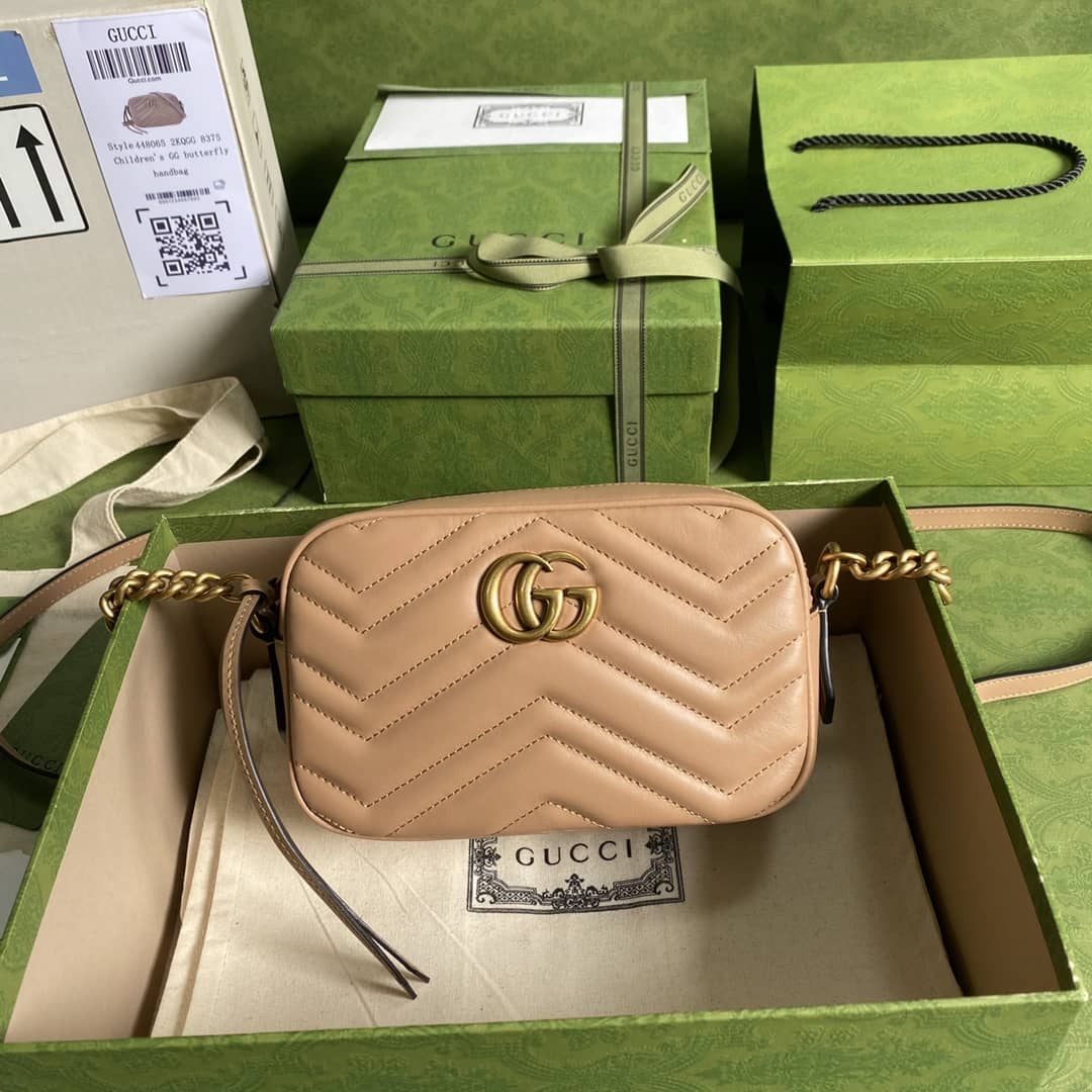 Gvc*1 GG Marmont Matelasse Mini Leather 448065 Replica Crossbody Bag