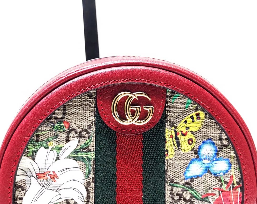 Gvc*1 Ophidia GG Flora Mini Replica Backpack Red 598661