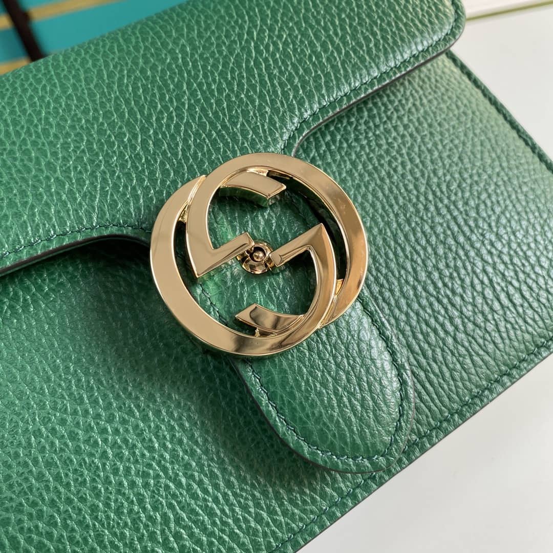 Gvc*1 Interlocking Leather Chain Crossbody Bag Replica 510304