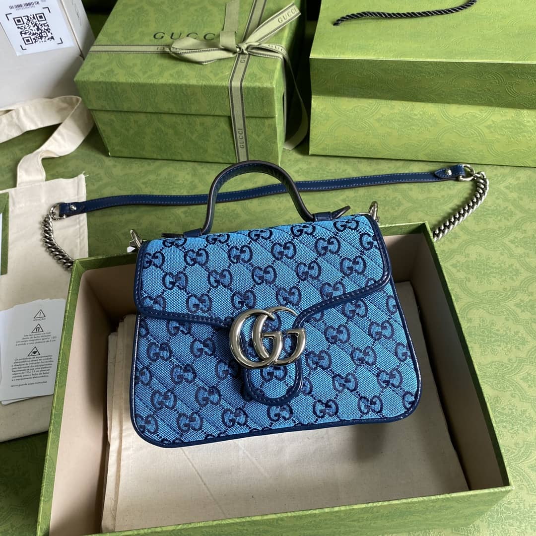 Gvc*1 Marmont GG Mini Top Handle Bag Replica 583571